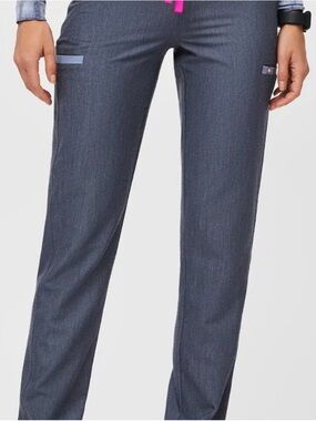 Figs Evans Scrub Pants Chambray Blue Large Petite